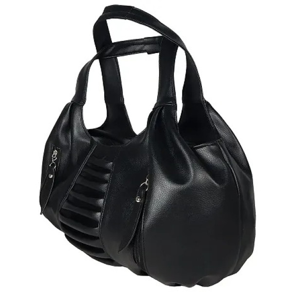 GR-Timeless Elegance: Black Solid Handbag [Low Budget Product]