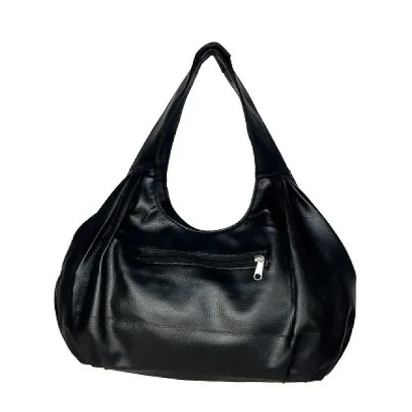 GR-Timeless Elegance: Black Solid Handbag [Low Budget Product]