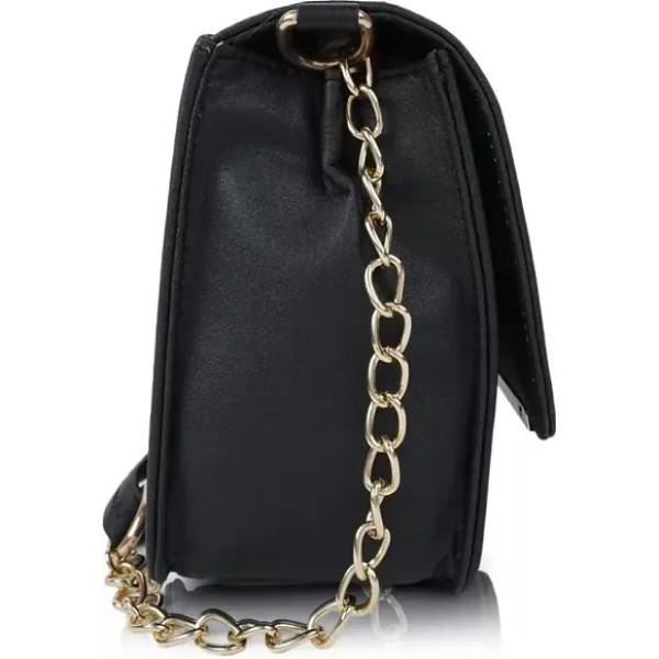 GR-Black Pu Embroidered Sling Bags For Women [Low Budget Product]
