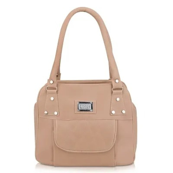 GR-Beige Pu Self Pattern Handbags For Women [Low B...