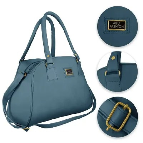 GR-Azure Elegance: Women's Blue Shoulder Bag [Low Budget Product]