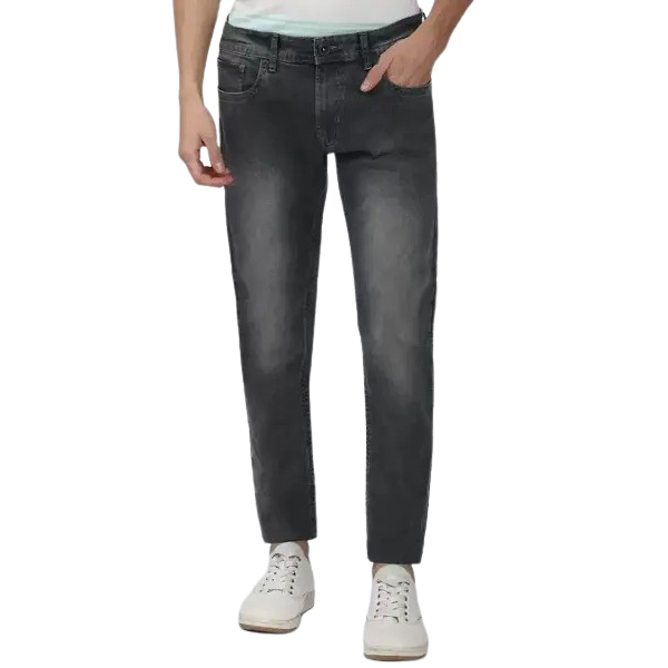 GR-Classic Dark Grey Cotton Blend Solid Jeans For ...