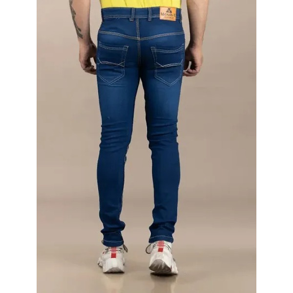 GR-Blue Denim Mid Rise Jeans For Men [Low Budget Product]