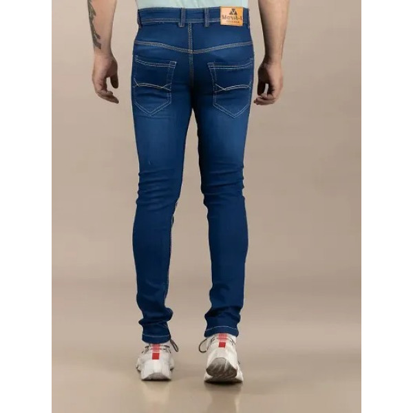 GR-Blue Denim Mid Rise Jeans For Men [Low Budget Product]