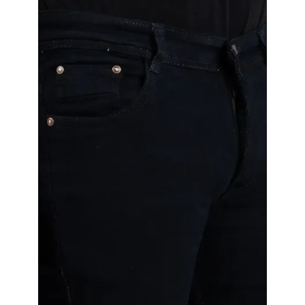 GR-Black Denim Mid Rise Jeans For Men [Low Budget Product]