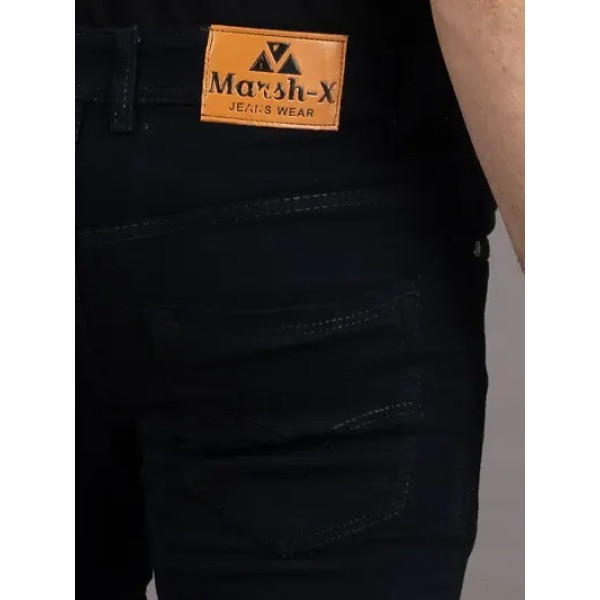 GR-Black Denim Mid Rise Jeans For Men [Low Budget Product]