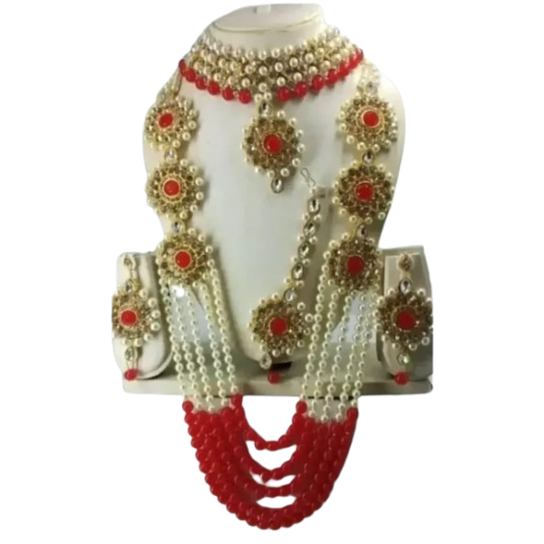 GR-Rajwadi Splendor: Multicoloured Alloy Pearls Tr...