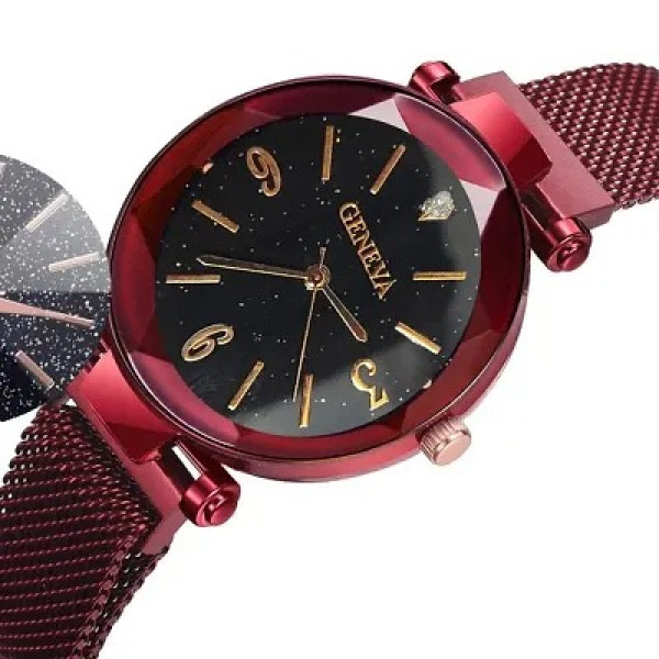 GR-Magnetic Strap Watch For Women [Low Budget Product]