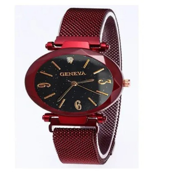 GR-Magnetic Strap Watch For Women [Low Budget Product]