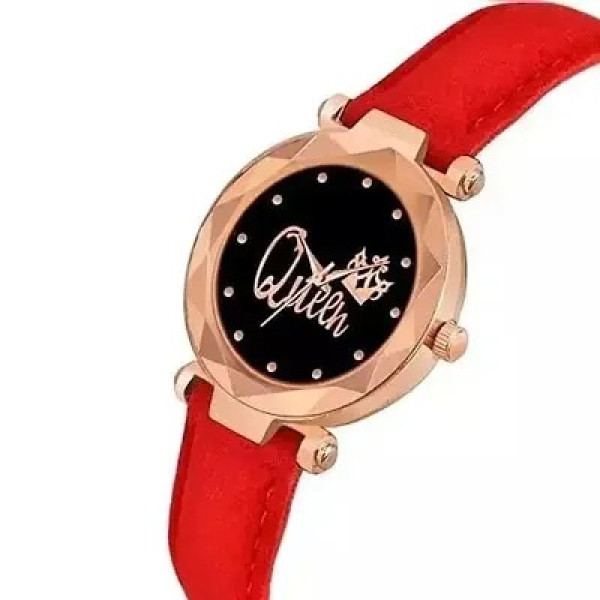 GR-Stylish Synthetic Leather Watches For Women [Low Budget Product]