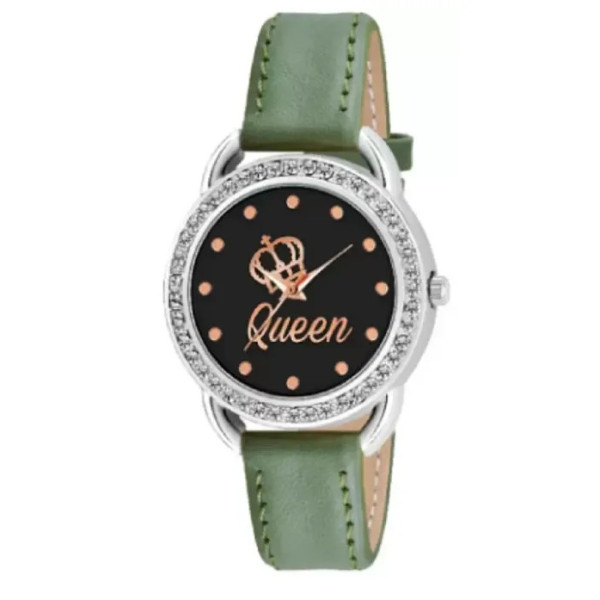 GR-Pink Synthetic Leather watch for women [Low Bud...