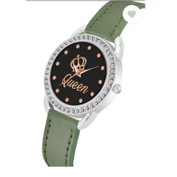 GR-Pink Synthetic Leather watch for women [Low Budget Product]