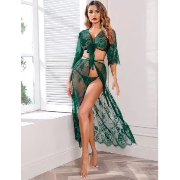 SN-Stylish Sheer Net Top and Skirt Set [Low Budget Product]