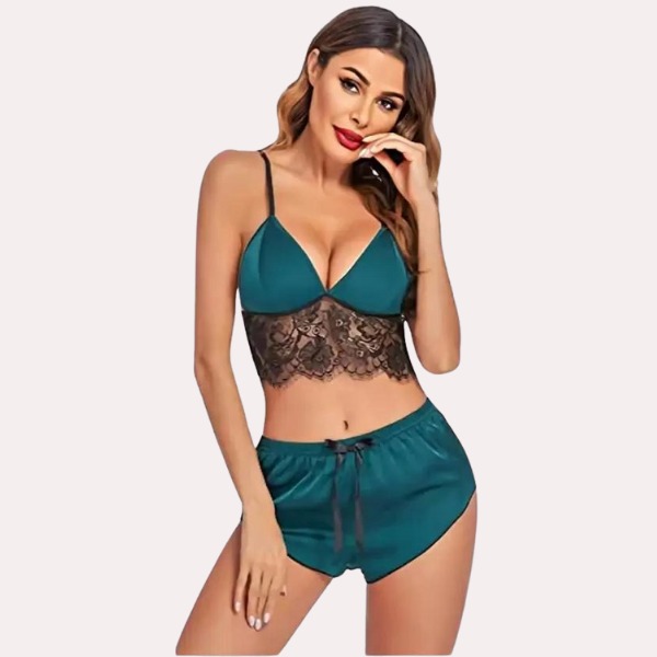 SN-Soft Satin Sleep Sets with Lace Accents [Premium Product]