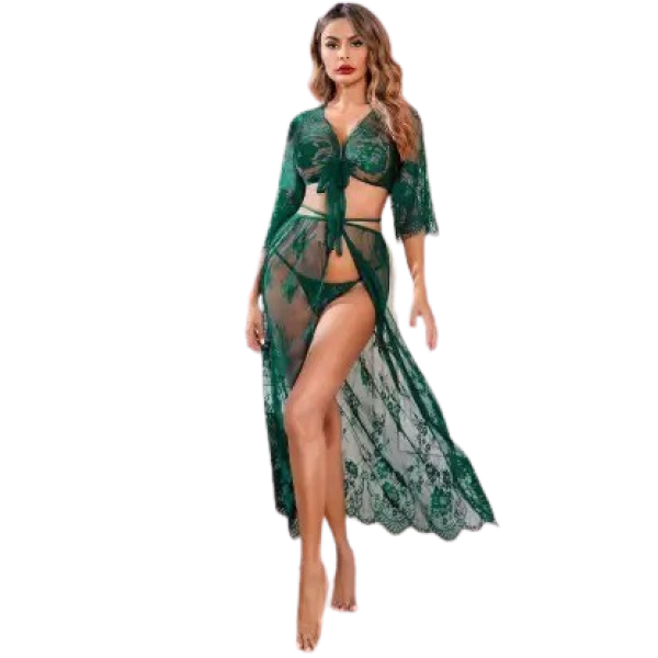 SN-Stylish Sheer Net Top and Skirt Set [Low Budget...