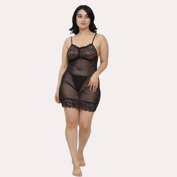 SN-Sheer Babydoll Slip Dress for Women [Low Budget...