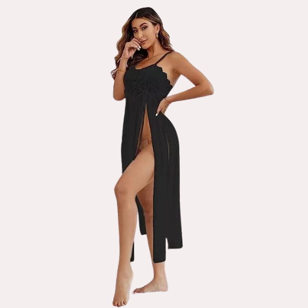 SN-Romantic Black Babydoll Nightwear [Premium Product]