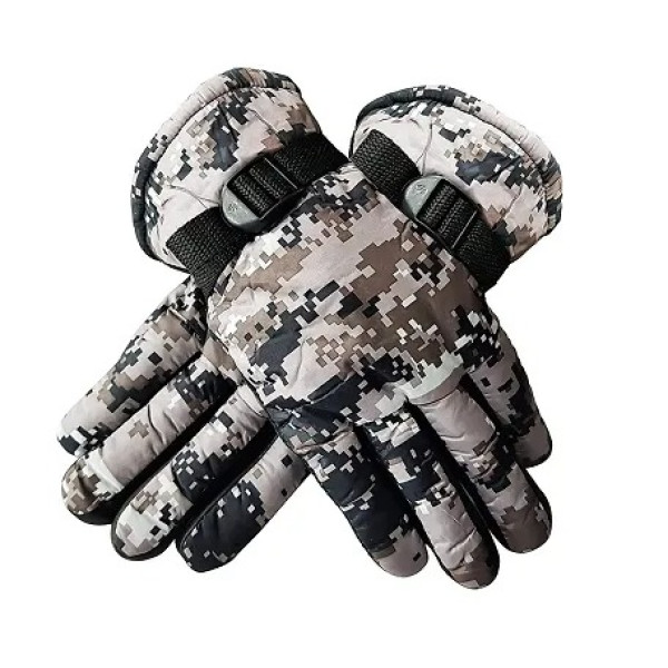 GR-Warm Snow and Wind Proof Winter Gloves for Men Protective Warm Hand Riding [Low Budget Product]