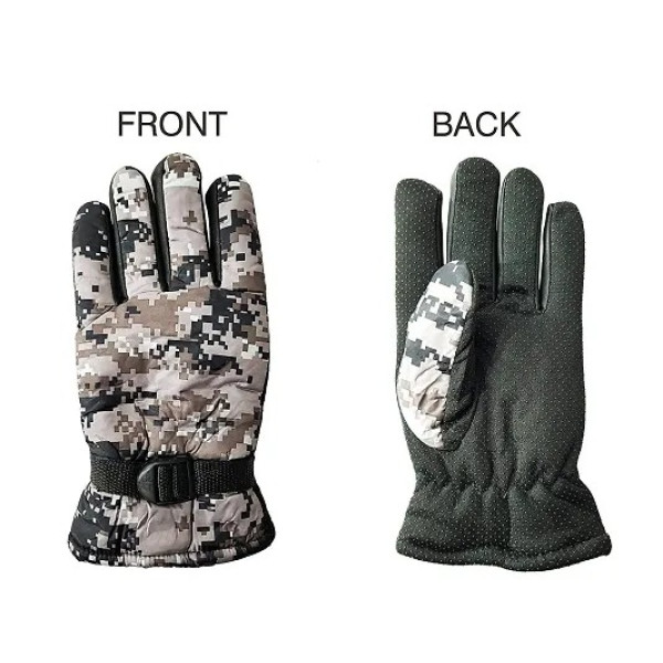 GR-Warm Snow and Wind Proof Winter Gloves for Men Protective Warm Hand Riding [Low Budget Product]