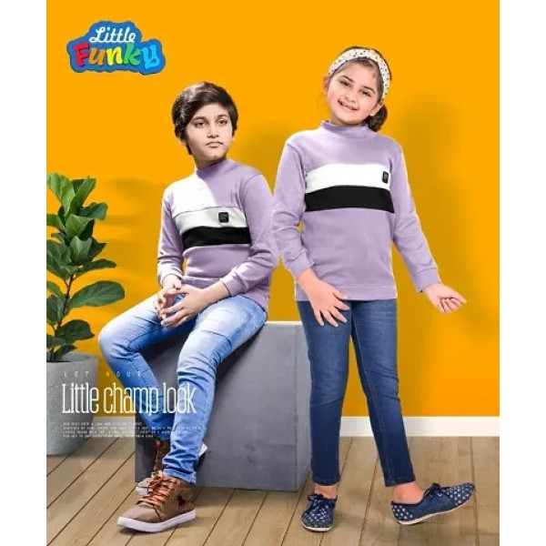 GR-Little Funky Kids Unisex Cotton Hoodies [Low Budget Product]