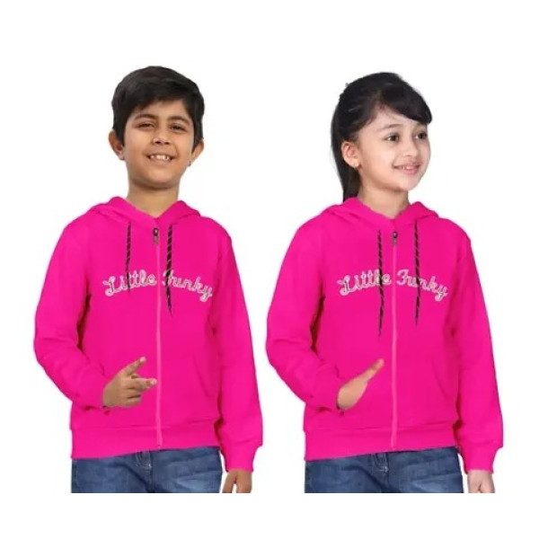 GR-Little Funky Kids Unisex Cotton Hoodies [Low Bu...