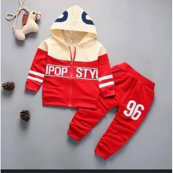 GR-Winter Wear Tracksuit Zip Up Hoodie Sweatshirts Jacket with Pants Clothing Set for Boys Girls [Premium Product]