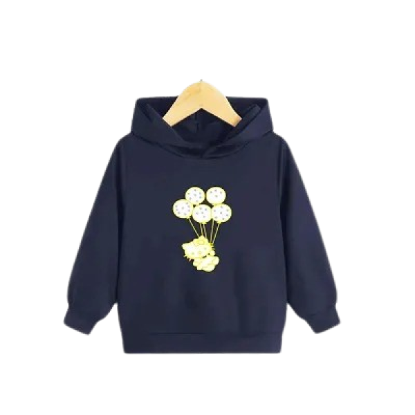 GR-Nautical Chic: Trendy Kids Navy Blue Cotton Swe...