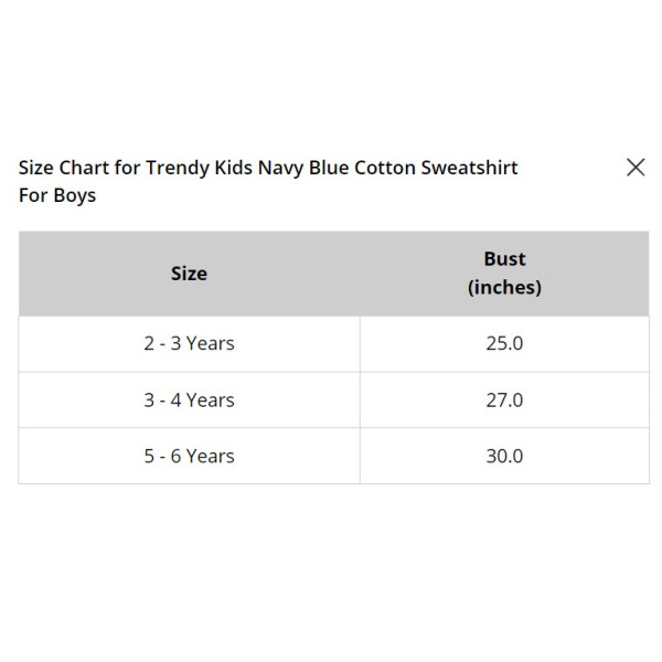 GR-Nautical Chic: Trendy Kids Navy Blue Cotton Sweatshirt For Boys [Low Budget Product]