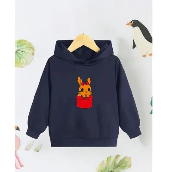 GR-Trendy Kids Navy Blue Cotton Sweatshirt For Boys [Low Budget Product]