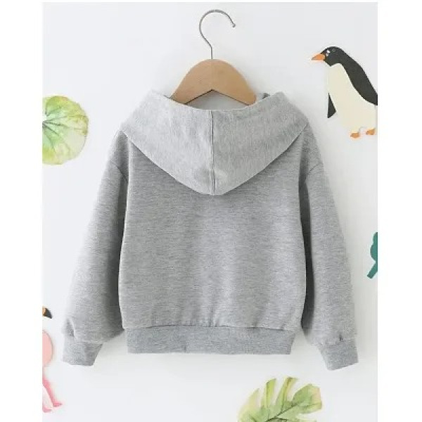 GR-Cool Kids Couture: Trendsetting Grey Cotton Sweatshirt [Low Budget Product]