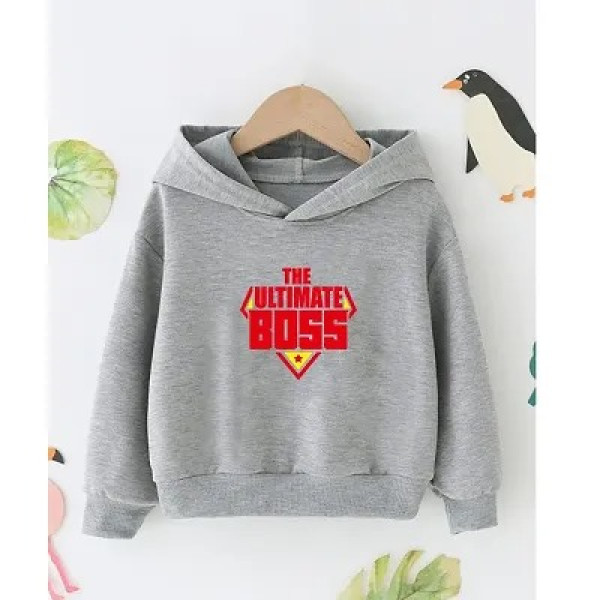 GR-Trendy Kids Grey Cotton Sweatshirt For Boys [Low Budget Product]