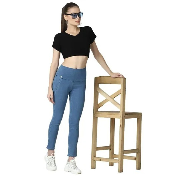 GR-Skinny Fit Stretchable High Waist Ankle Length Jeggings for Women [Low Budget Product]