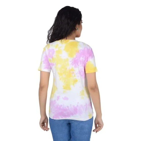 GR-Women tie dye Tshirt Medium, Bubblish Purple [Low Budget Product]