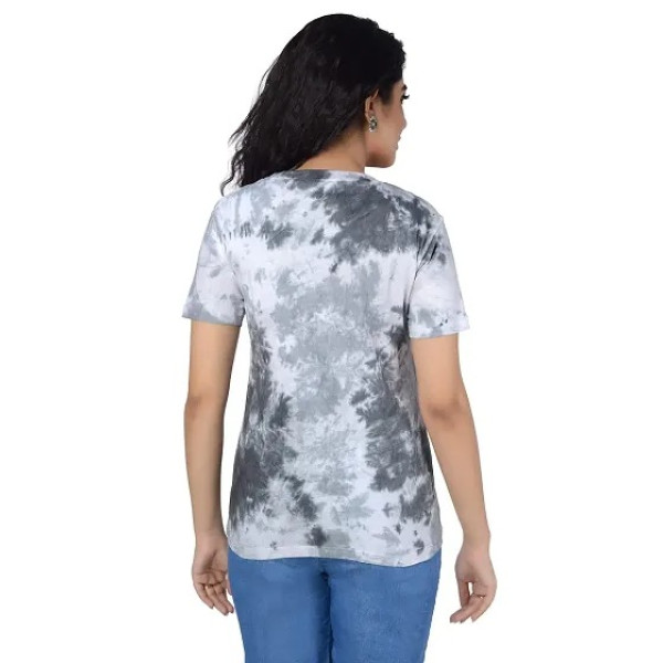 GR-Women tie dye Tshirt Medium, Bubblish Purple [Low Budget Product]