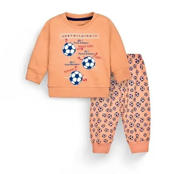 GR-Full Sleeves Bio Wash Football Printed Sweatshi...