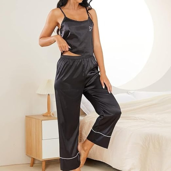 GR-Stylist Satin Solid Night Suits For Women [Low Budget Product]