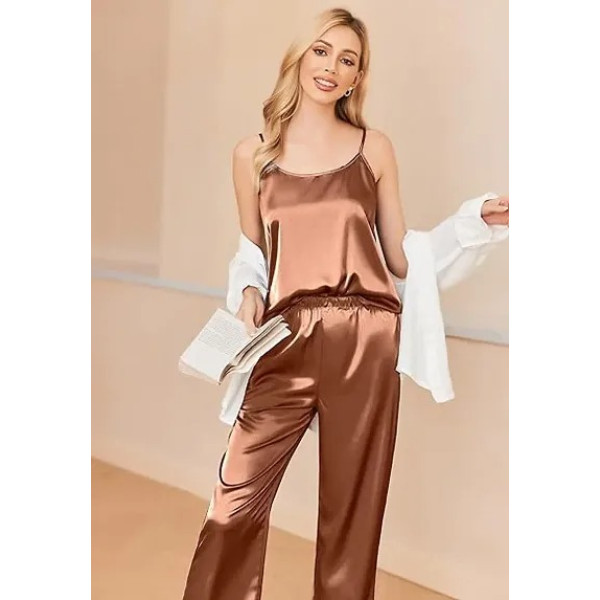 GR-Stylist Satin Solid Night Suits For Women [Low Budget Product]