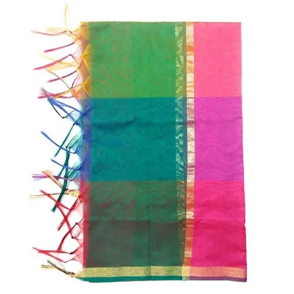 GR-Dupatta Chiffon Phulkari Hand Embroidered Designer Dupatta Shawl Scarf Wrap Chunni [Low Budget Product]
