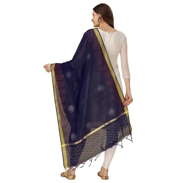 GR-Vibrant Elegance: Vrutalay NX Women's Digital Printed Chanderi Silk Bridal Ethnic Chunni Dupatta [Low Budget Product]