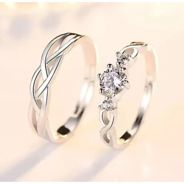 GR-Silver Alloy Artificial Stone Rings For Women [Low Budget Product]