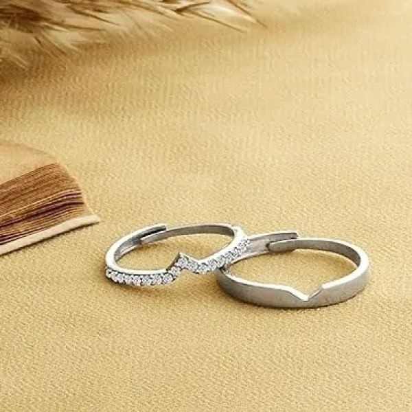 GR-Forever Linked: Beautiful Interlocking Couple Ring, Adjustable [Low Budget Product]