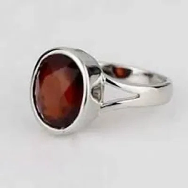 GR-Ceylonmine Gomed Ring: Authentic Garnet Panchdhatu Adjustable Ring [Premium Product]