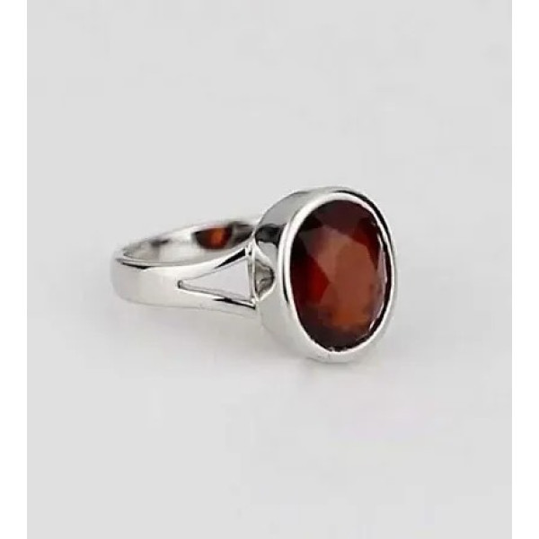 GR-Ceylonmine Gomed Ring: Authentic Garnet Panchdhatu Adjustable Ring [Premium Product]