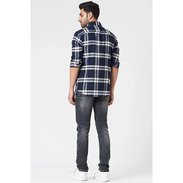 GR-Multicoloured Cotton Blend Checked Casual Shirts For Men [Low Budget Product]