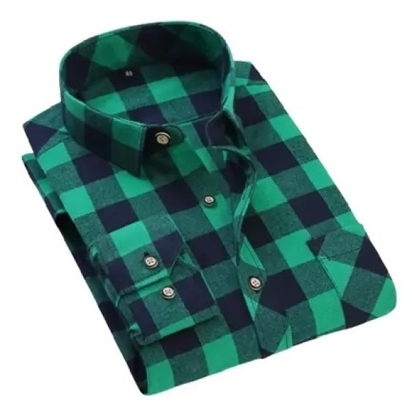 GR-Classic Cotton Blend Checked Casual Shirts for ...