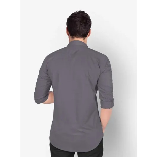 GR-Full Grey 4 line Man Shirt [Low Budget Product]