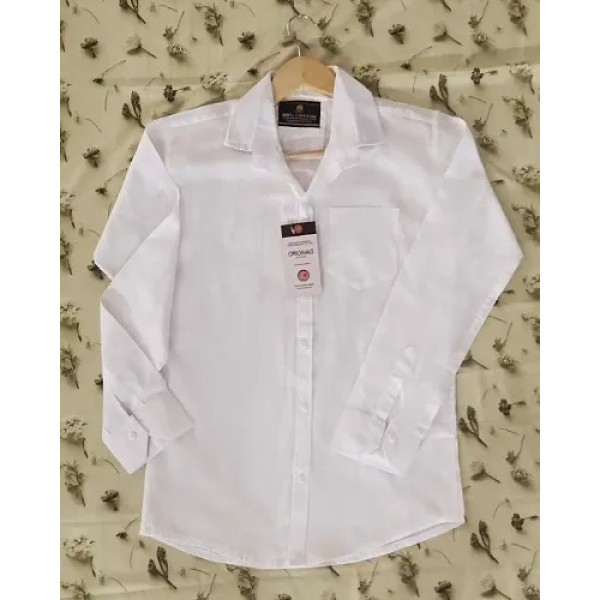 GR-White Cotton Solid Casual Shirts For Men [Low Budget Product]
