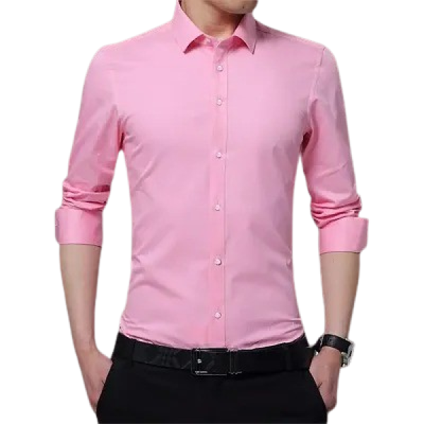 GR-Pink Cotton Solid Casual Shirts For Men [Low Bu...