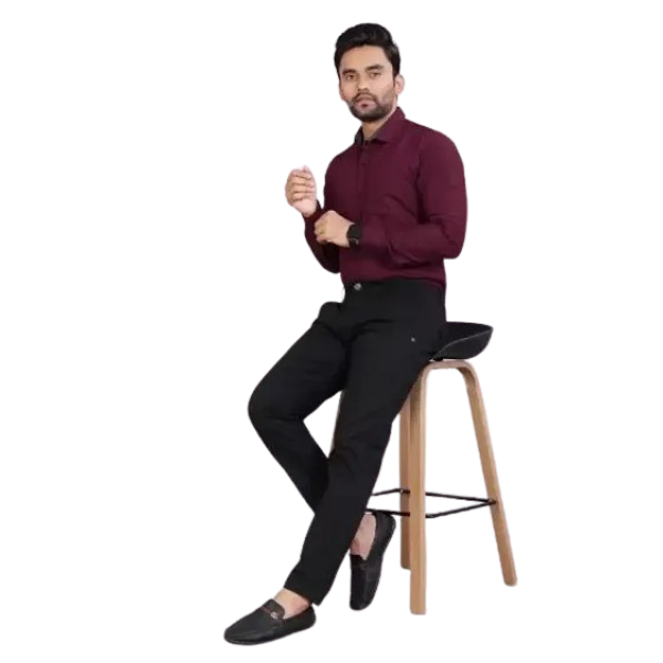 GR-Classic Cotton Blend Solid Casual Shirts for Me...