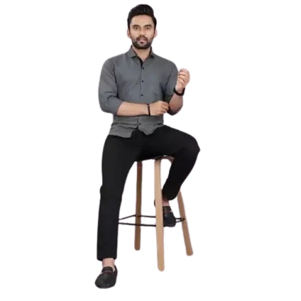 GR-Timeless Elegance: Classic Cotton Blend Solid Casual Shirts for Men [Low Budget Product]